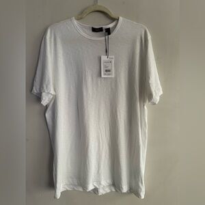 Theory Sorena Slub Precuse Tee O White Short Sleeve Tee In  Cotton